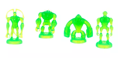 Relógio Ben10 Com 4 Aliens Emborrachados Relógio Omnitrix Com Luz