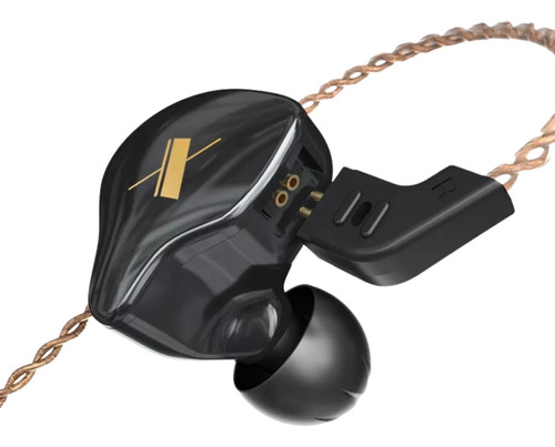 Fone de ouvido in-ear gamer KZ EDX with mic preto