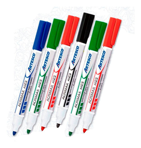 Marcador Pizarra Artesco Acrimax-e123 Pack X 4 Colores