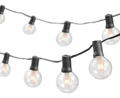 Imagen 1 de 5 de Guirnalda Guia 25 Luces Vintage Simonas Exterior 7.6mts Clic