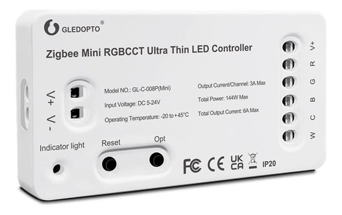 Zigbee 3.0 Rgbcct Mini Led Controller Pro Ultra Thin De...