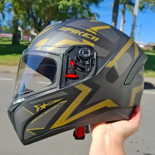 Capacete Moto Fechado Peels Spike 2 1st Cor Preto Fosco Com
