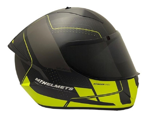 Casco Integral Mt Stinger B Galant E3 Sga2 Amarillo Mate