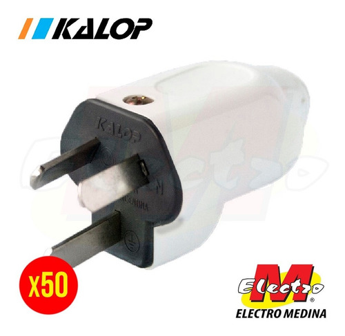 Ficha Macho K3 Tomacorriente 10amp X50 Kalop Electro Medina