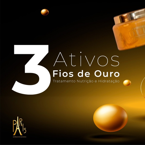 Imagem 3 de 7 de Máscara Fios De Ouro - Nutri Fios Danificados - Paris