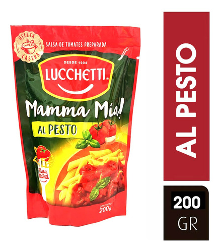 Salsa De Tomates Mediterranea Mamma Mia Lucchetti 200g