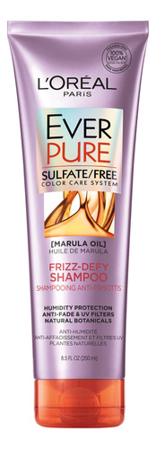 Loreal Paris Everpure Frizz Defy Sulfato Shampoo Sin Aceite,