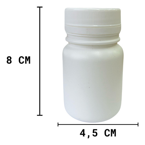 Pote Plástico Para Cápsulas 90ml C/ Tampa Lacre (100 Peças) Verde Folha
