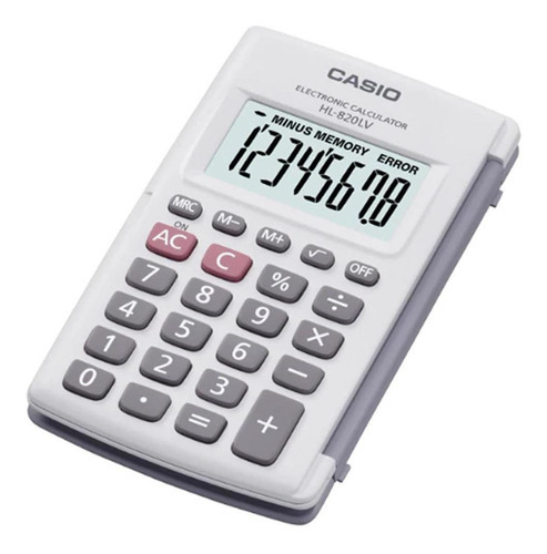 Calculadora De Bolso Casio 8 Dígitos Hl820lv-we - Branca