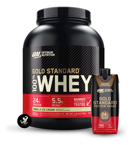 Gold Standard 100% Whey 5lb, Proteína, Optimum Nutrition