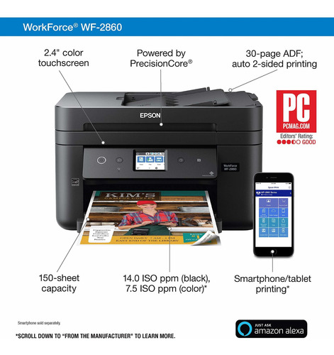 Imagen 3 de 4 de Impresora Epson Wf2860 = L6191 Wifi Táctil Ethernet Duplex