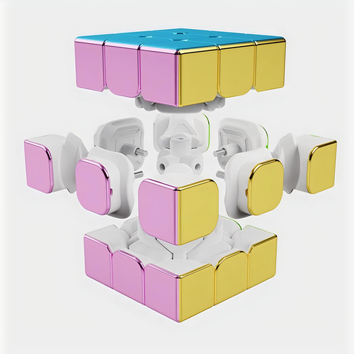 Cubo Magnético Liangcuber 3x3 Reflectante Macarrones Color De La Estructura