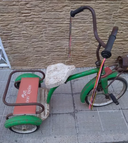 Triciclo Infantil Antigo Bandeirante 2 Irmãos Vermelho Original Usado