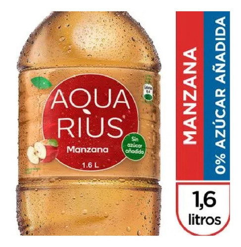 Agua Aquarius Pet Manzana 1.6 Lt(12uni)super