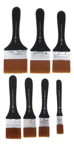 Imagen 2 de 10 de 7pcs Nylon Pintura Pincel Para Acrílico Óleo Pared Acuarel
