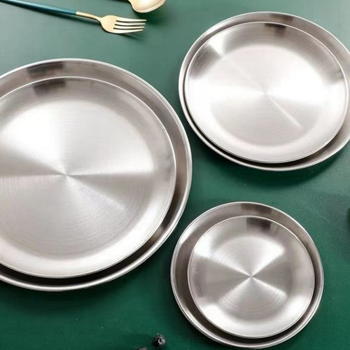 Plato De Acero Inoxidable Para Escupir Huesos, Bandeja Plate