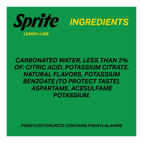 Sprite Cero Azucar Lima Limon 12 Piezas De 355 Ml
