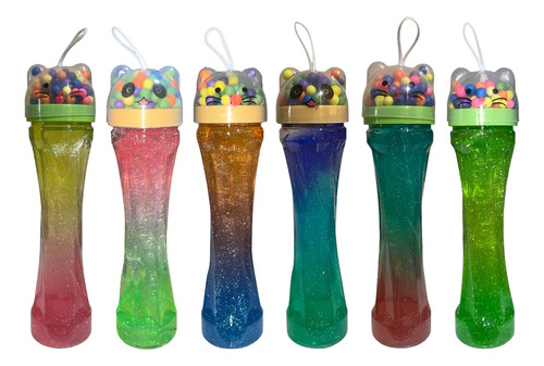 6 Bote Slime Juguete Moldeable Colores Moco Mayoreo