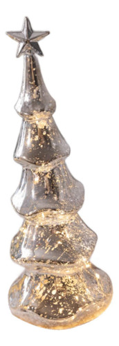 Figura De De Navidad De Cristal, Adorno Navideño L Plata