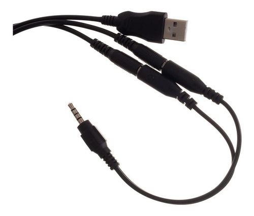 Imagen 6 de 6 de Audífono gamer Tedge GT-G10 negro con luz LED