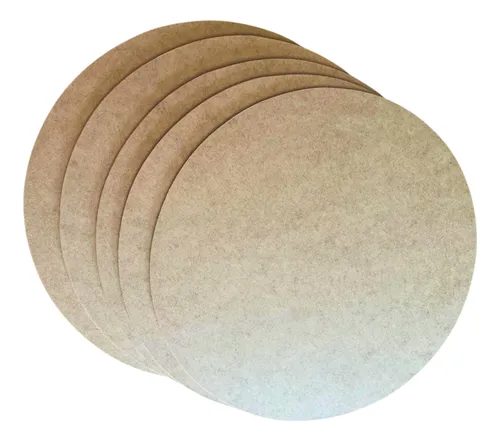 Sousplat Supla Suplat 35 Cm - Mdf Cru 3mm Kit C/ 10 Unidades