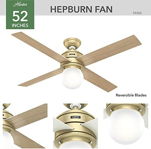 Hunter Fan Company, Ventilador De Techo Moderno Hepburn De L