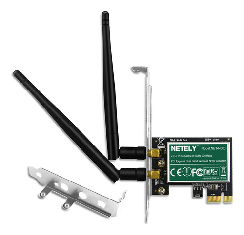 Netely Adaptador Wi-fi Inalmbrico N De Doble Banda N600 Pci-