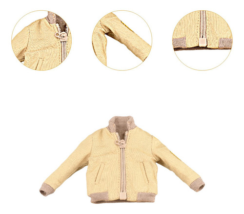 Figura A Escala 1/6, Chaqueta Con Cuello Levantado, Disfraz