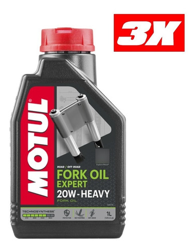 Kit Óleo Motul Fork Oil Hidráulico Expert 20w 3 Litros