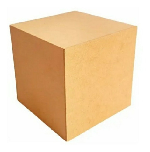 Cubo Liso Mdf Cru 8x8x8 (100 Unidades)