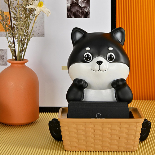 Perro Decoración Estatua Caja De Almacenamiento Mesa