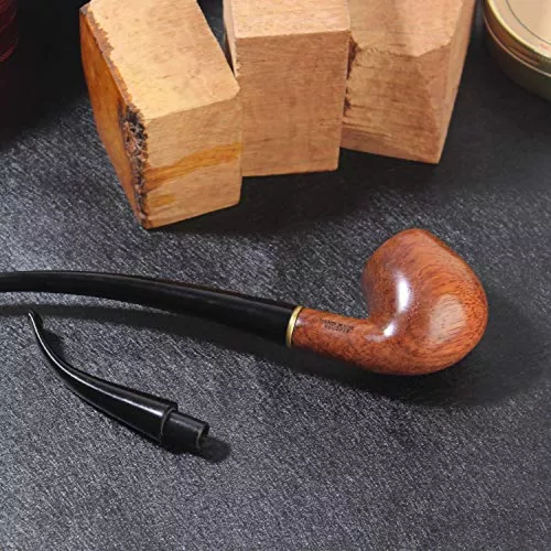 FIREDOG Tobacco Pipe Kit, Smoking 2-in-1 Churchwarden Pipe with