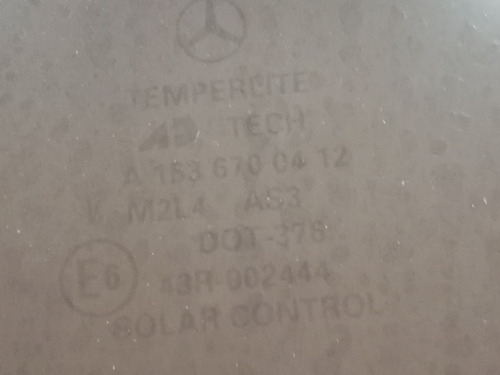 Vidrio Cristal Costado Copiloto Mercedez Ml320 1998 2003 (Usado)