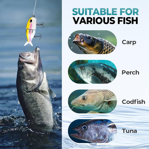 Mini Glide Lure, Swimbait, Realistic Water Amarillo