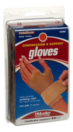 Mueller Guantes De Compresion Y Soporte, Medianos, Paquetes 