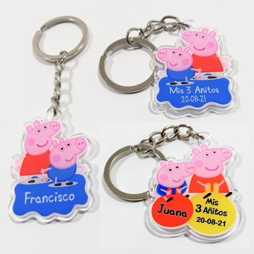 Peppa Pig Y George Personalizado De Ambos Lados