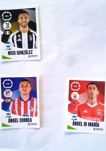 Figurita Fútbol Mundial Clubes 2025 Di Maria Correa González Ángel Correa
