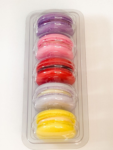Embalagem Para 5 Macarons (maiores) 40 Unidades