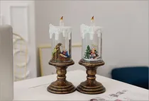 Comprar Vela Led Navidad Nacimiento Papa Noel Muñeco Nieve