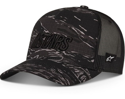 Boné Alpinestars Tropic Camuflado Preto Cinza Regulagem