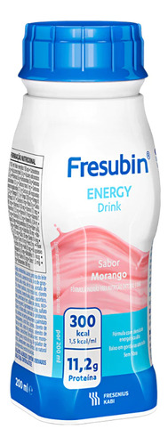 Fresubin Energy Drink 200ml - Morango - Kit Com 4 Morango
