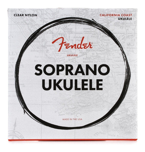 Set Cuerdas De Ukulele Soprano Fender California Coast Nylon