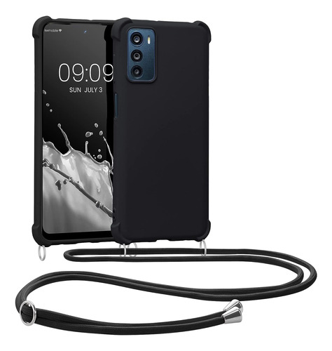 Funda Con Correa Elegante Para Motorola Moto G42 - Negra