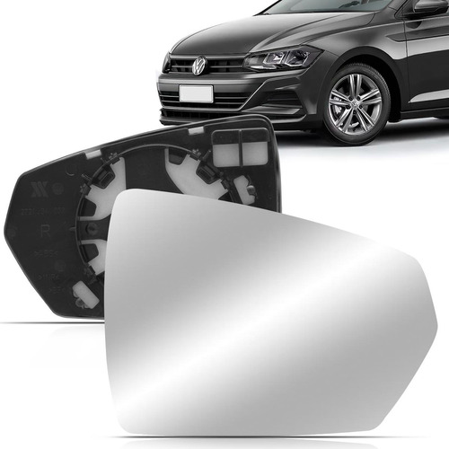 Lente Espelho Retrovisor Com Placa Polo 2017 2018