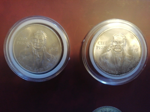 Set De 3 Monedas De 100 Pesos Plata Pura José Ma. Morelos