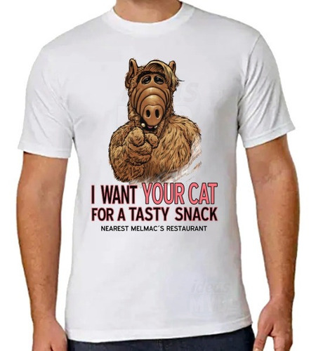 Remera Alf I Want Your Cat Ideas Mvd