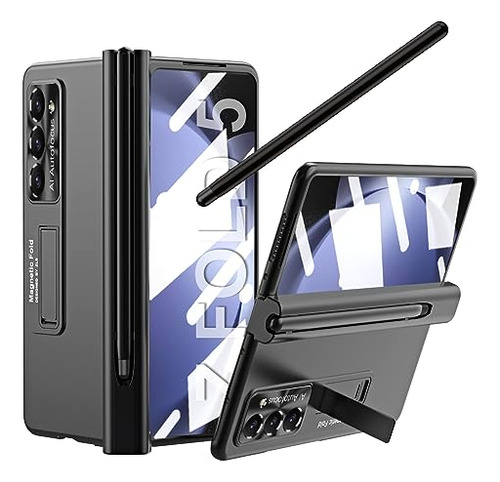 Funda Para Galaxy Z Fold 5 Negro Delgado Policarbonato -3