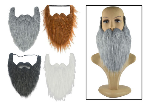 * Acessórios Para Fantasia De Barba Longa Falsa