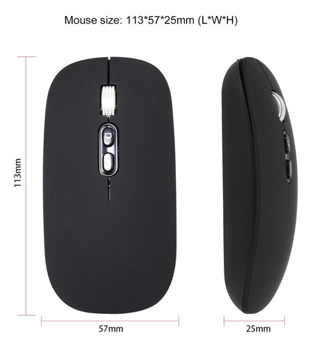 Mause Inalambrico Mouse Recargable 2.4g Ratón Juego Maus