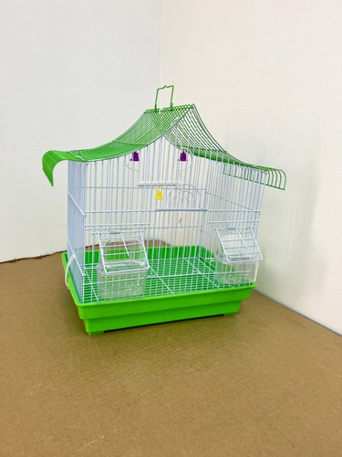 Imagen 2 de 10 de Jaula Pajarito Canario Catita 2 Comederos 38x33x23cm B2102